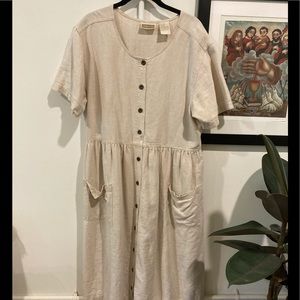 Vintage Linen and cotton blend dress